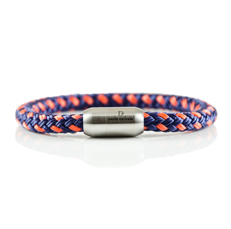 Maritim Segeltau Armband Blau Orange